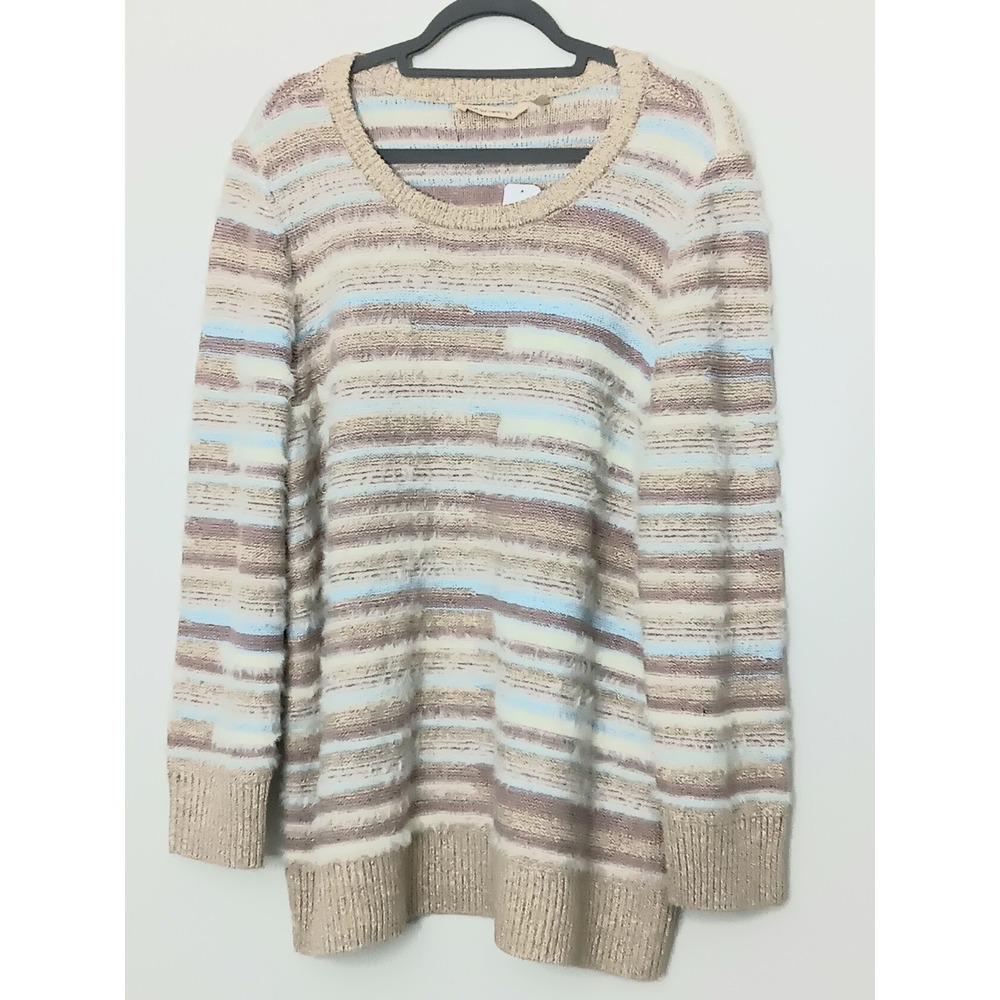 Soft Surroundings‎ Sweater Women's XL Wrenley Stripe Multicolor Pullover NEW